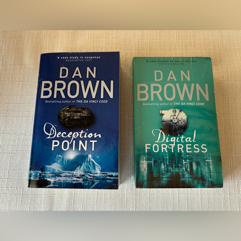 (2) Dan Brown paperback books